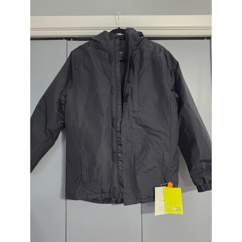 All in Motion Cold Weather Jacket Women SMALL Black New Oversized Removable Hood